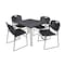 Kee/Zeng Kee Square Table & Chair Set, Wood, Metal, Polypropylene Top TB3636GYBPCM44BK - alternate 1